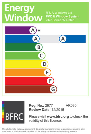 A-Rated energy window rating