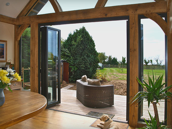 View to garden from inside Conservatory