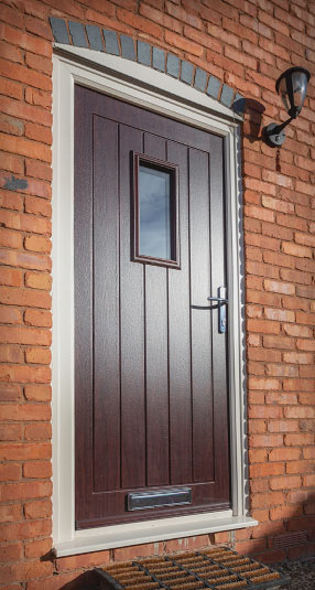 External view of a Dark Wood, Modern Composite Door