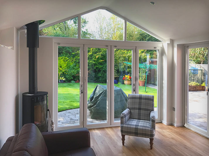 View to garden from inside Conservatory